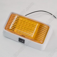 Patio LED Light 6 by 3.25 in Amber Lens with switch SKU1240